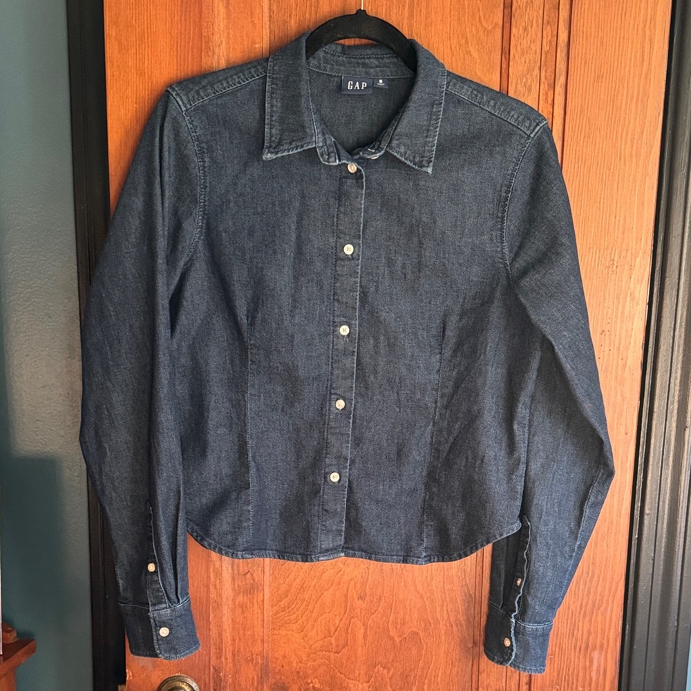 GAP Dark Blue Denim Shirt size M medium
